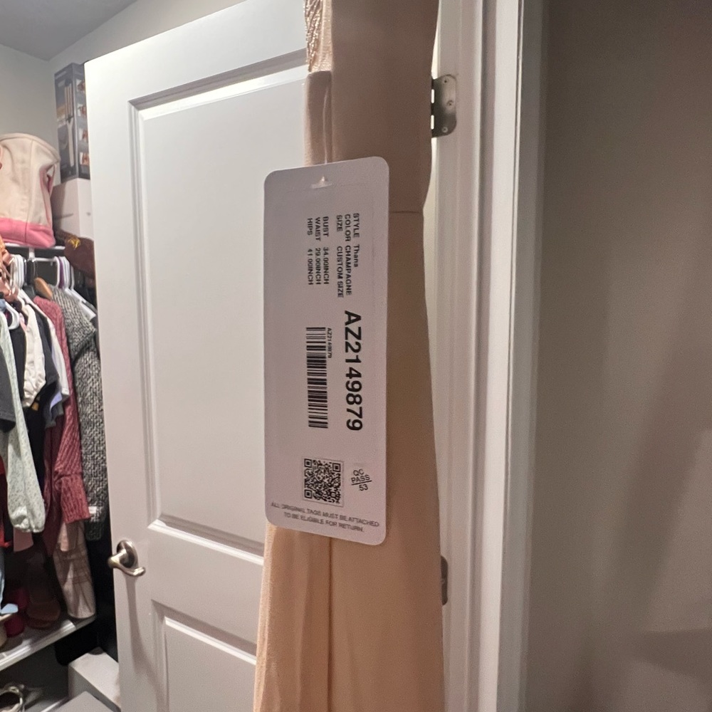 BNWT Azazie Thana Bridesmaid Dress I’m Champagne